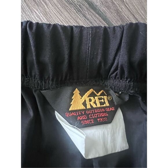 Rei Windbreaker Track Pants Men Black Nylon Ankle Zip Vintage Tapered size M - Picture 6 of 9